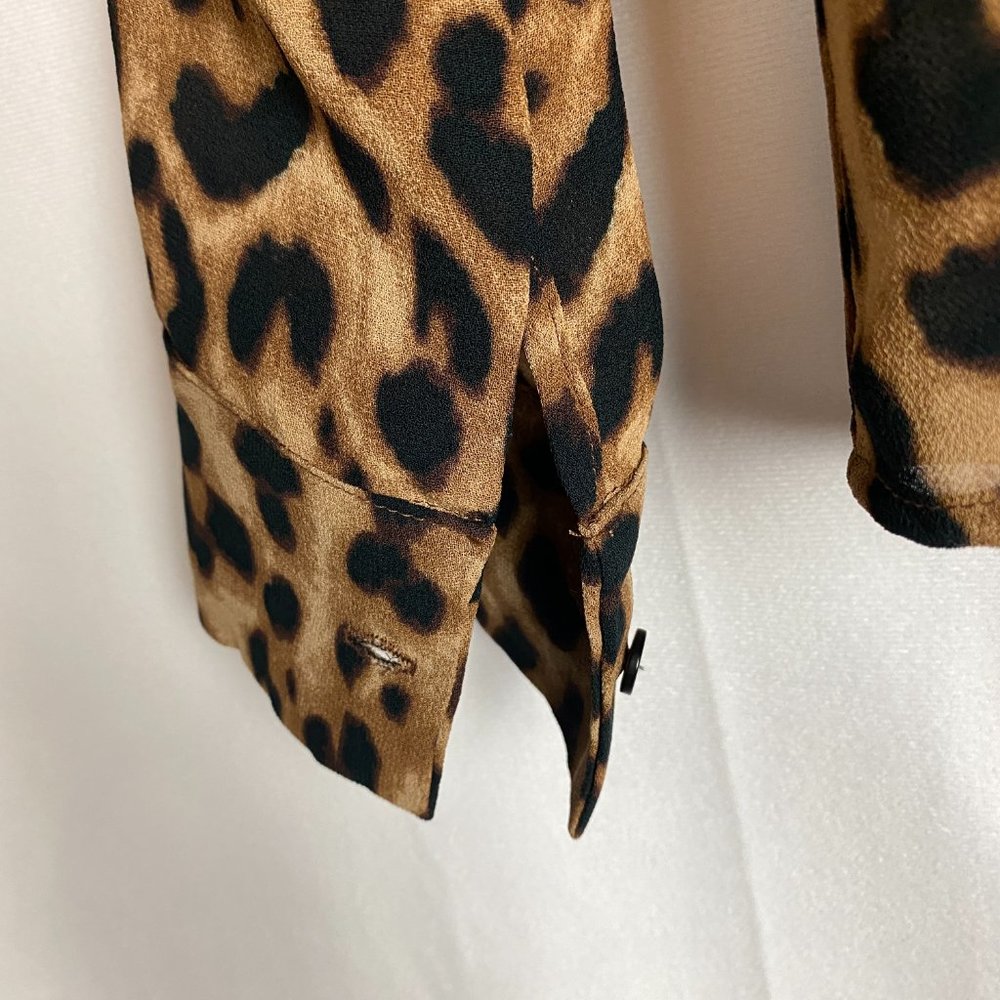 Reformation Violet Leopard Print Button Down Top - image 8